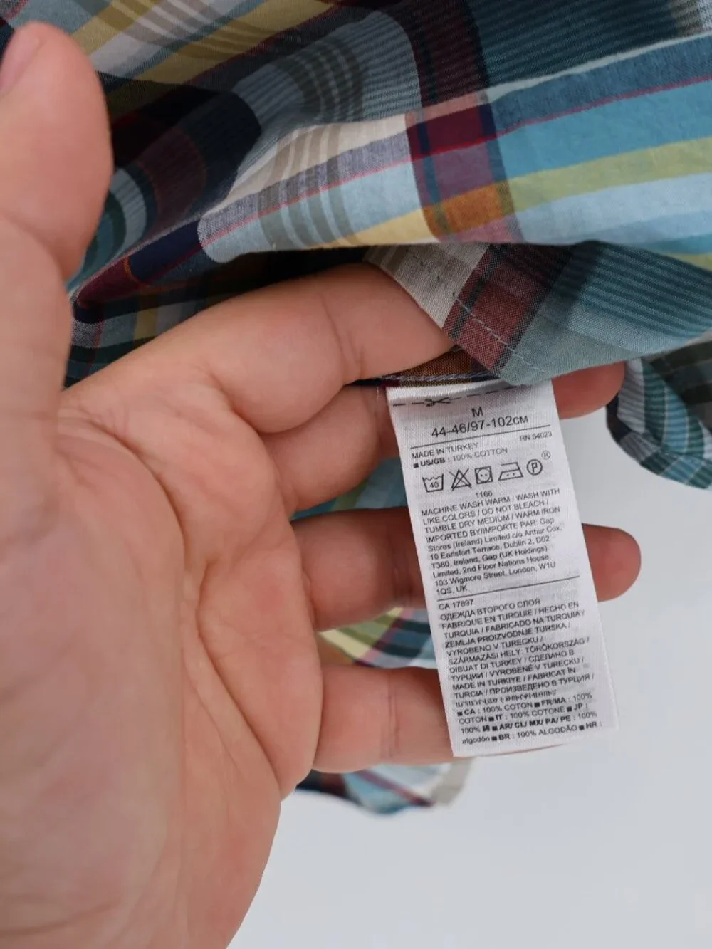 NWT Banana Republic Shirt Mens Medium Button Up Plaid Cotton Standard Fit casual